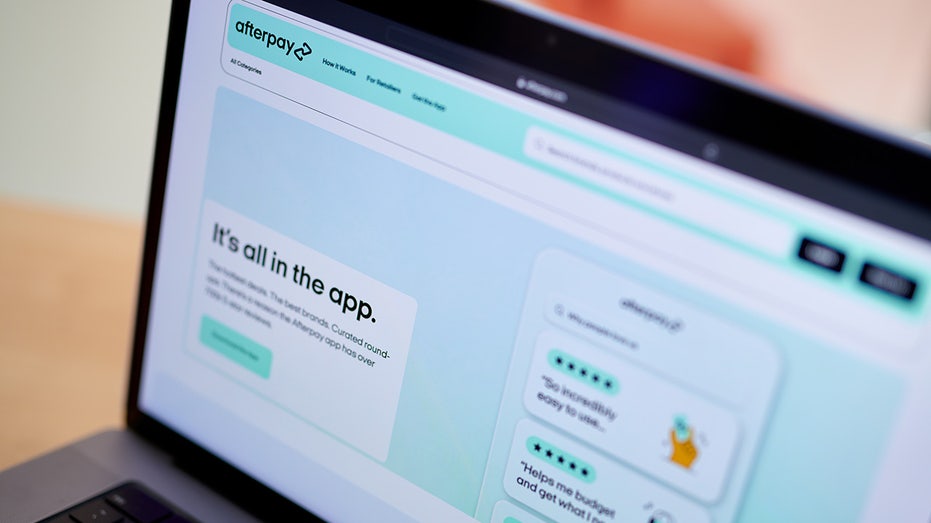 Afterpay website on computer screen