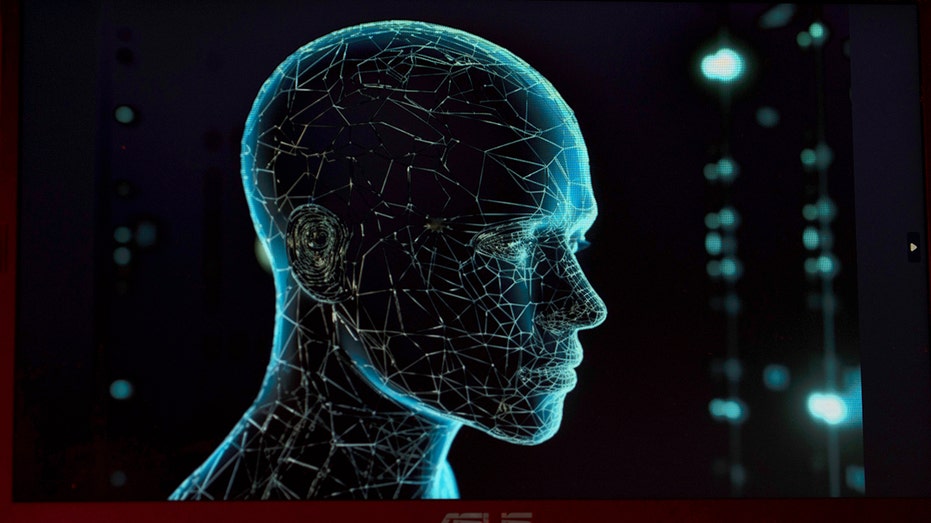 Artificial intelligence illustration of a human head