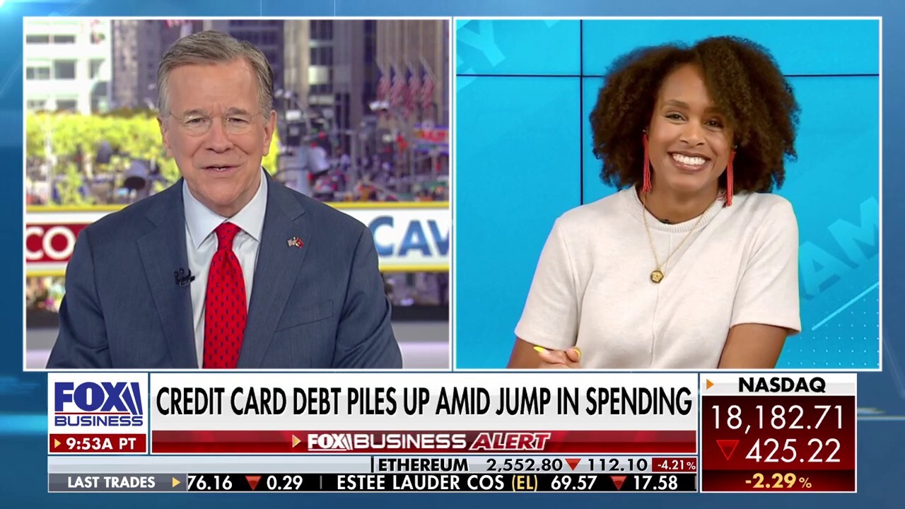 Ramsey Solutions personality Jade Warshaw breaks down the latest economic data that shows consumers credit card debt is piling up amid a jump in spending. 