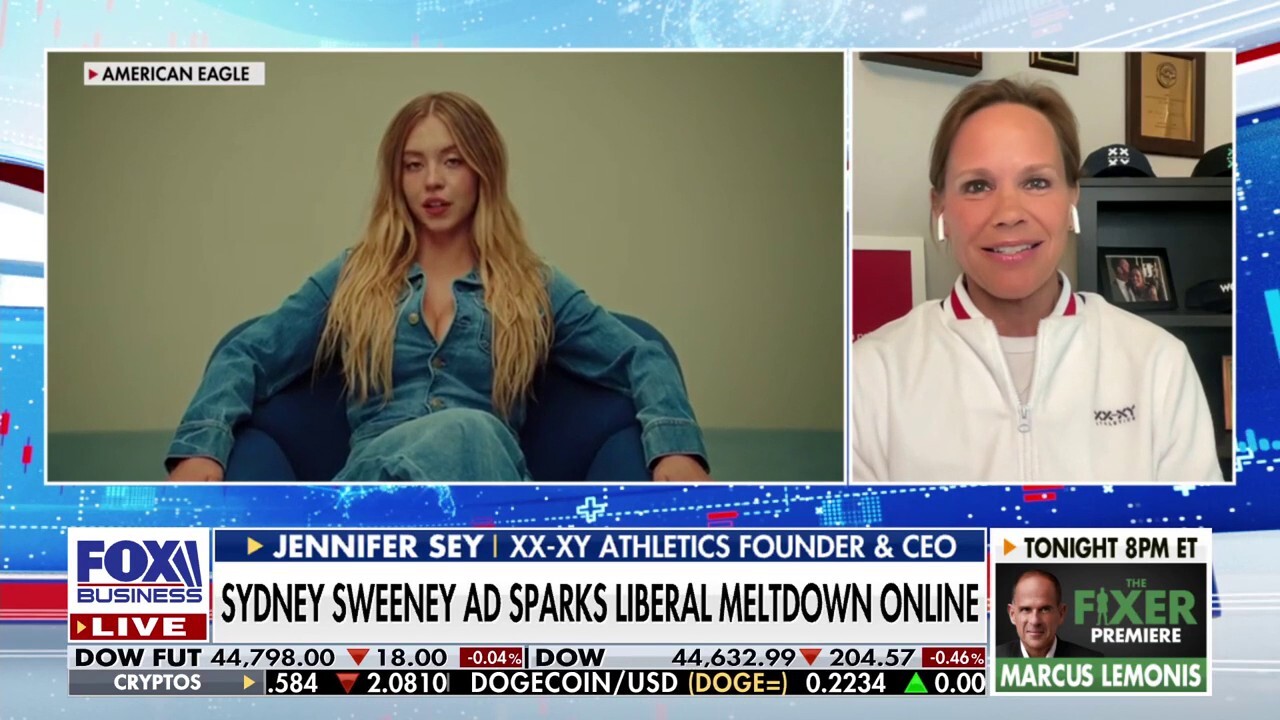 XX-XY Athletics founder Jennifer Sey and The Federalist reporter Brianna Lyman dissect liberal outrage against Sydney Sweeney's 'American Eagle' ad on 'The Bottom Line.'