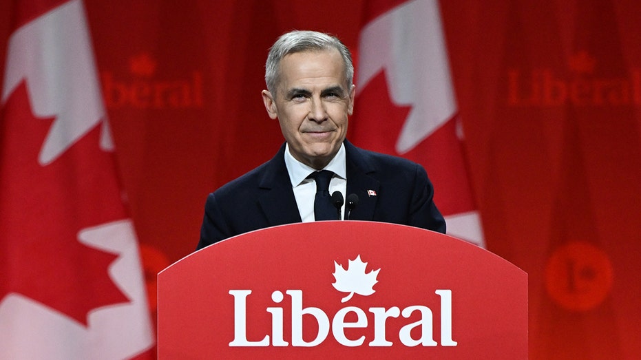 Mark Carney at podium