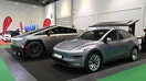 A Tesla Model Y is displayed beside a Cybertruck during the Everything Electric show at ExCel London on April 16, 2025 in London, England. - Fox Business News
