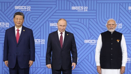 Xi Jinping, Vladimir Putin and Indian Prime Minister Narendra Modi at the 2024 BRICS Summit. - Fox Business News
